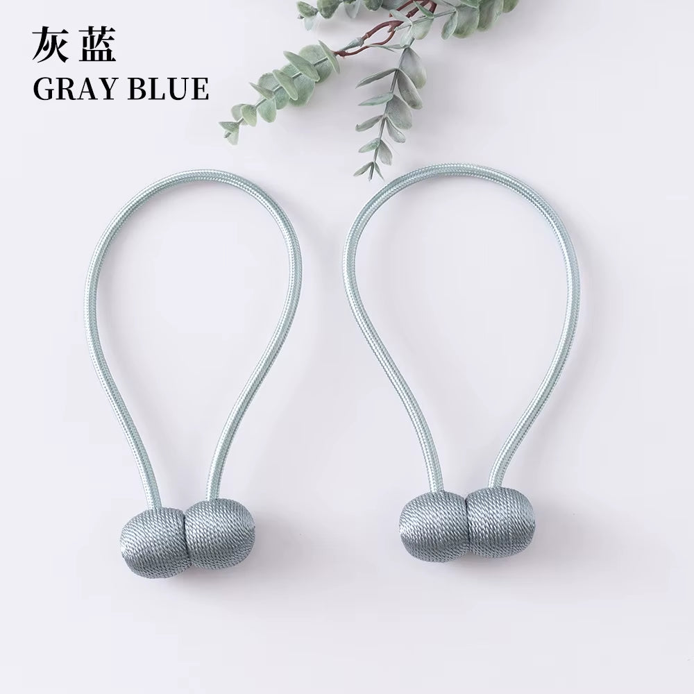 Elegant Magnetic Curtain Tiebacks – 2-Pack Decorative Polyester Buckle Clips for Effortless Style and Hold